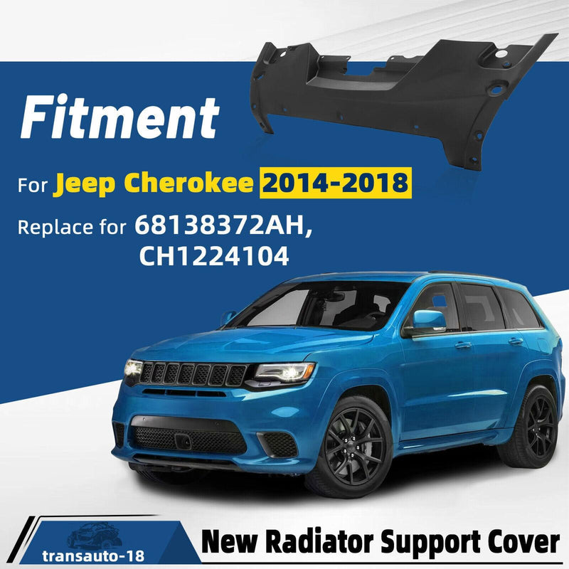 DURAFORCE Radiator Support Cover Front Upper Fit For Jeep Cherokee 2014-18 2015 2016 2017