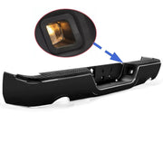 DURAFORCE Gloss Black Rear Bumper For 09-18 Dodge Ram 1500 w/Dual Exhaust w/o Sensor Holes