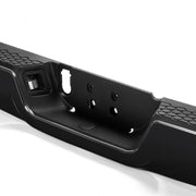 DURAFORCE Gloss Black Rear Bumper For 09-18 Dodge Ram 1500 w/Dual Exhaust w/o Sensor Holes