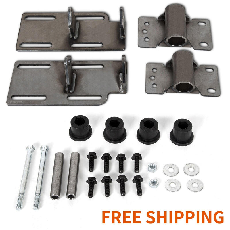 DURAFORCE For 88-99 C1500 TRUCK K5 2WD Engine Mount Adapter Swap Kit LSx LS1 LS Raw Steel