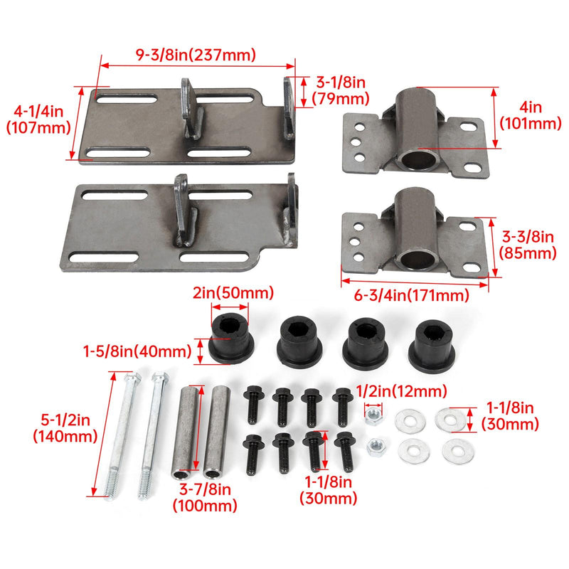 DURAFORCE For 88-99 C1500 TRUCK K5 2WD Engine Mount Adapter Swap Kit LSx LS1 LS Raw Steel