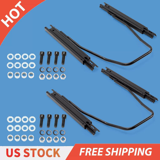 DURAFORCE Pair Universal Racing Dual Seat Slider Base Mount Rail Bracket Track Assembly