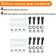 DURAFORCE Pair Universal Racing Dual Seat Slider Base Mount Rail Bracket Track Assembly