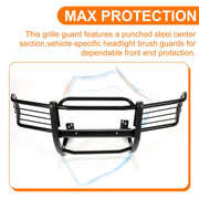 DURAFORCE Fits 1998-2004 Chevy Chevrolet S-10 Blazer-S Jimmy Envoy Black Grill Brush Guard