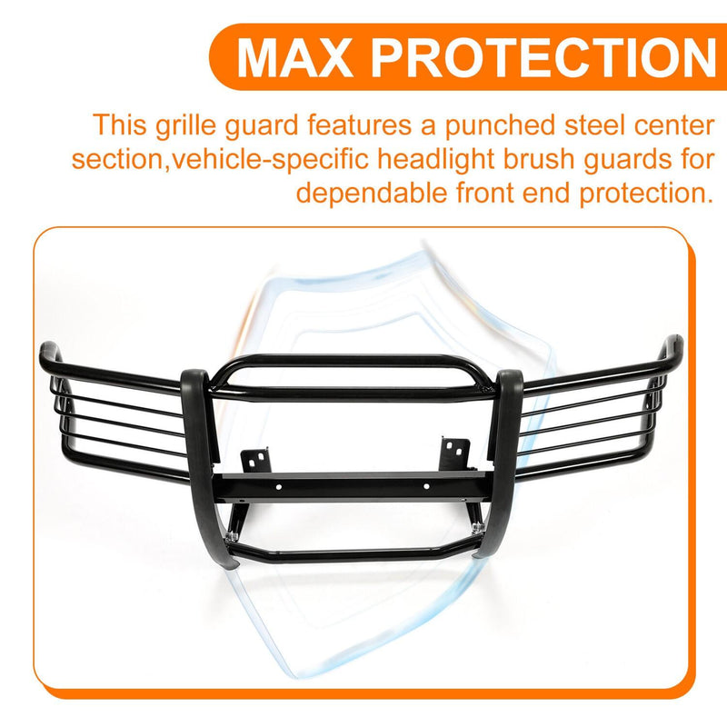DURAFORCE Fits 1998-2004 Chevy Chevrolet S-10 Blazer-S Jimmy Envoy Black Grill Brush Guard