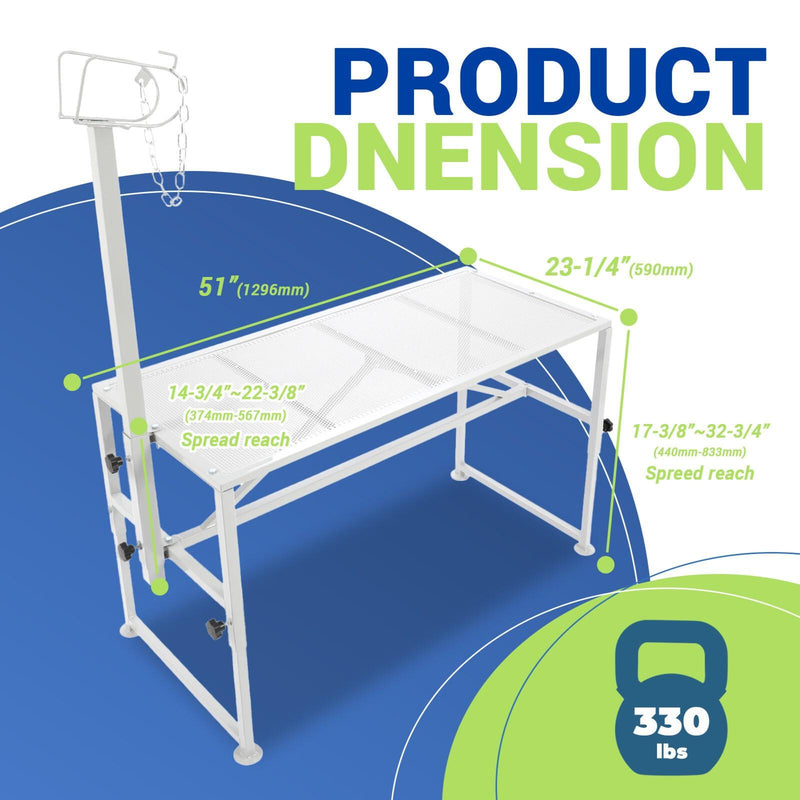 DURAFORCE 51"x23" Goat Milk Livestock Stand Husbandry Trimming Adjustable Height 19"-33"