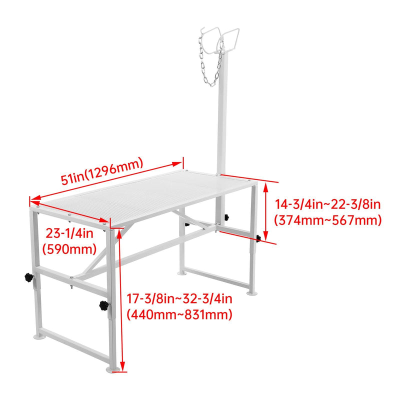 DURAFORCE 51"x23" Goat Milk Livestock Stand Husbandry Trimming Adjustable Height 19"-33"