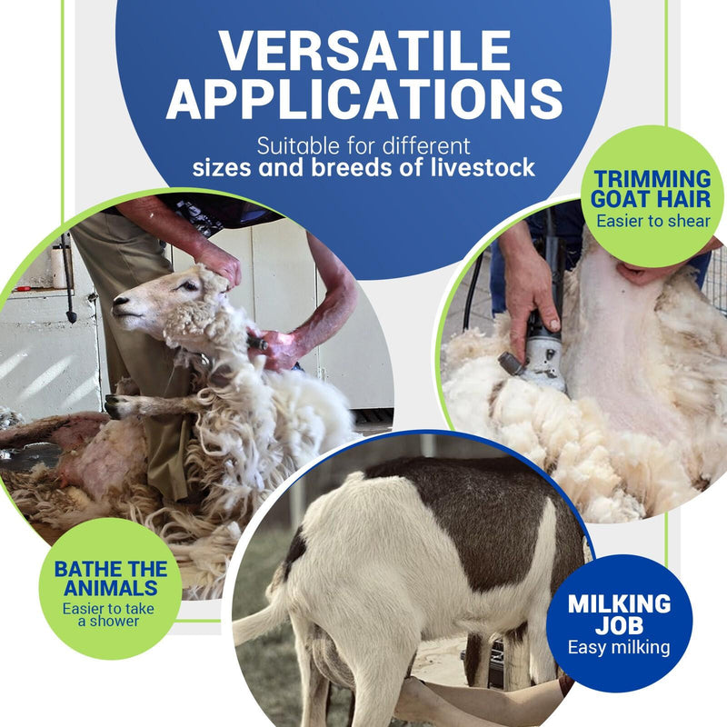 DURAFORCE 51"x23" Goat Milk Livestock Stand Husbandry Trimming Adjustable Height 19"-33"