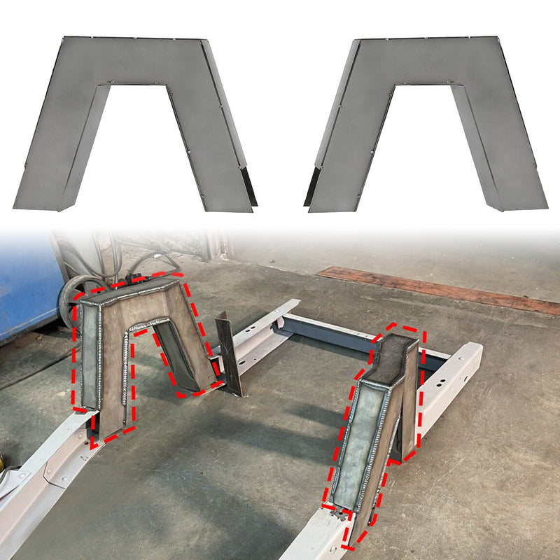 DURAFORCE For 1963-1972 Chevy C10 Pickup 1 PAIR C Notch Frame Step Notch CNotch Set Steel