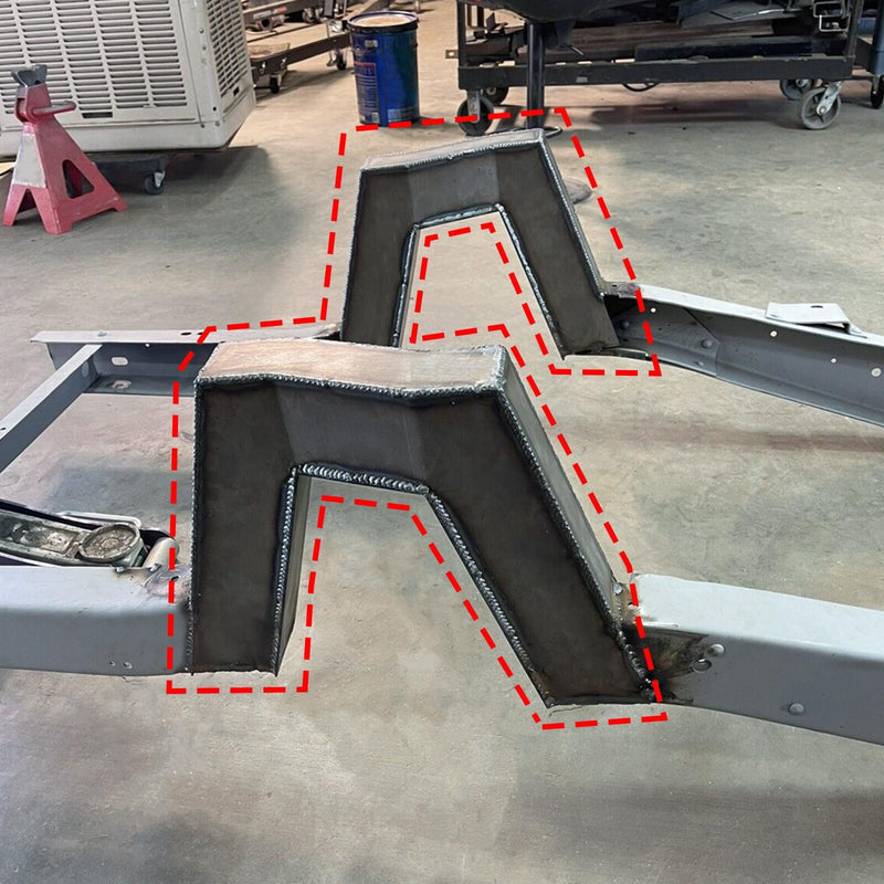 DURAFORCE For 1963-1972 Chevy C10 Pickup 1 PAIR C Notch Frame Step Notch CNotch Set Steel