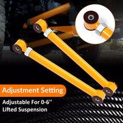 DURAFORCE Adjustable Front Upper Lower Control Arms For 1994-2009 Dodge Ram 4x4 0-6" Lift