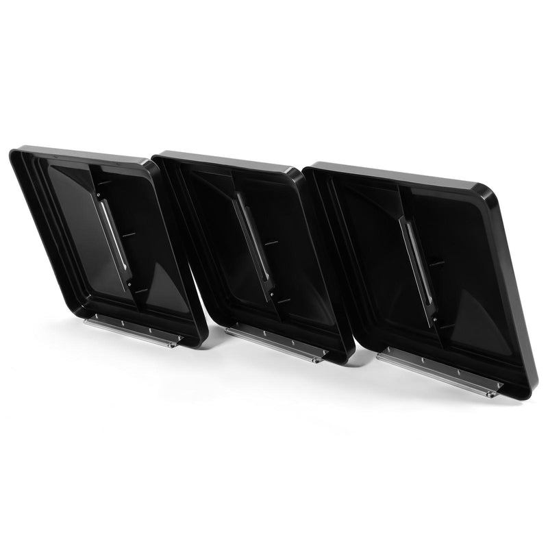 DURAFORCE 3Pack 14" X 14" RV Replacement Roof Vent Cover Black Camper Trailer Vent Cover