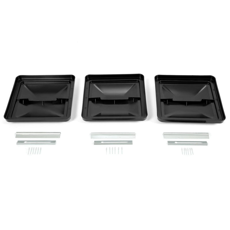 DURAFORCE 3Pack 14" X 14" RV Replacement Roof Vent Cover Black Camper Trailer Vent Cover