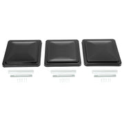 DURAFORCE 3Pack 14" X 14" RV Replacement Roof Vent Cover Black Camper Trailer Vent Cover