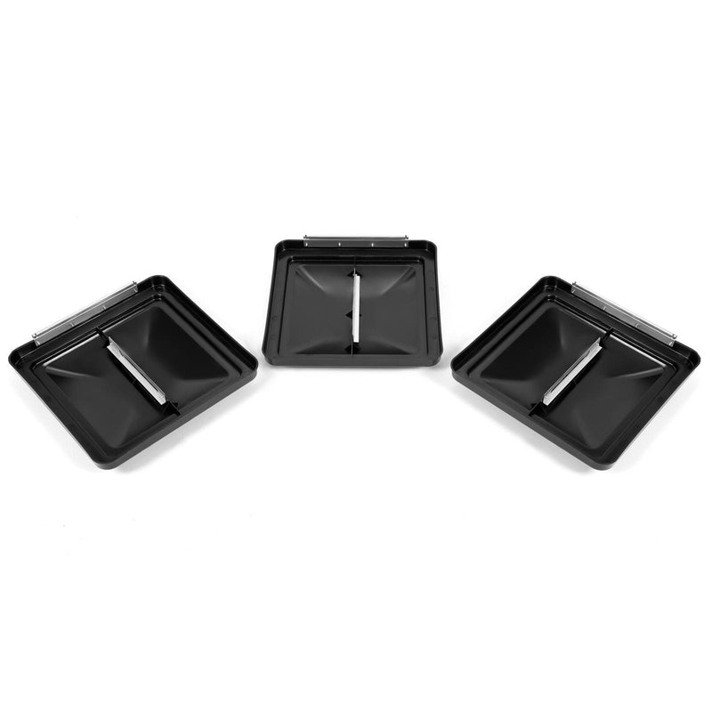 DURAFORCE 3Pack 14" X 14" RV Replacement Roof Vent Cover Black Camper Trailer Vent Cover