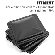 DURAFORCE 3Pack 14" X 14" RV Replacement Roof Vent Cover Black Camper Trailer Vent Cover