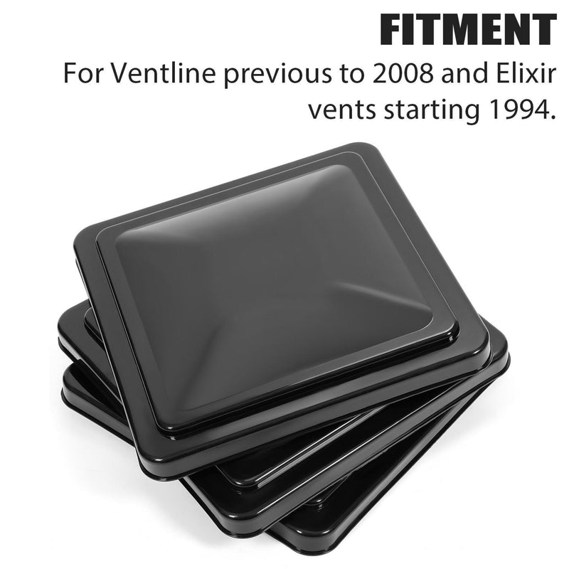 DURAFORCE 3Pack 14" X 14" RV Replacement Roof Vent Cover Black Camper Trailer Vent Cover