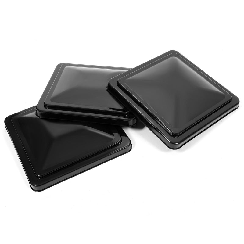 DURAFORCE 3Pack 14" X 14" RV Replacement Roof Vent Cover Black Camper Trailer Vent Cover