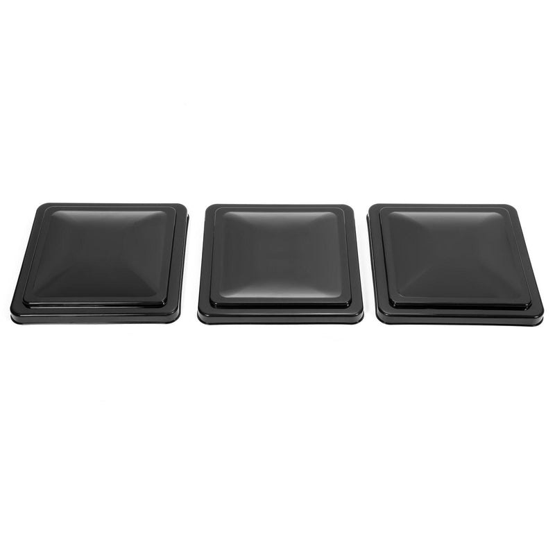 DURAFORCE 3Pack 14" X 14" RV Replacement Roof Vent Cover Black Camper Trailer Vent Cover