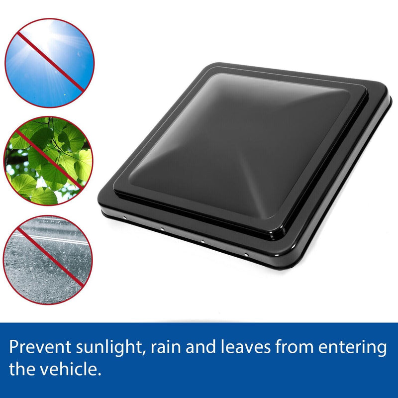 DURAFORCE 3Pack 14" X 14" RV Replacement Roof Vent Cover Black Camper Trailer Vent Cover