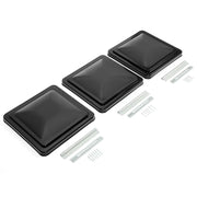 DURAFORCE 3Pack 14" X 14" RV Replacement Roof Vent Cover Black Camper Trailer Vent Cover
