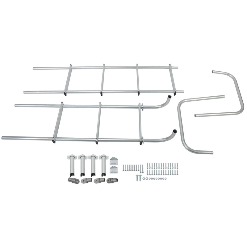 DURAFORCE 113" Universal Exterior Rear RV Ladder Silver Aluminium Assembly #139.21 LA-401