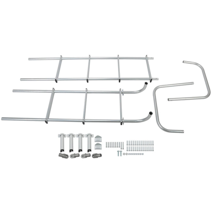 DURAFORCE 113" Universal Exterior Rear RV Ladder Silver Aluminium Assembly #139.21 LA-401