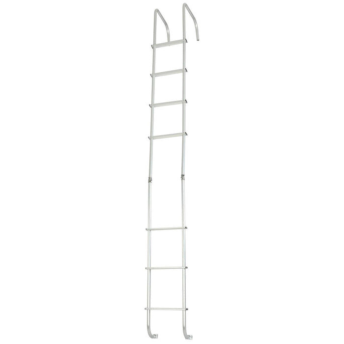 DURAFORCE 113" Universal Exterior Rear RV Ladder Silver Aluminium Assembly #139.21 LA-401