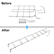 DURAFORCE 113" Universal Exterior Rear RV Ladder Silver Aluminium Assembly #139.21 LA-401