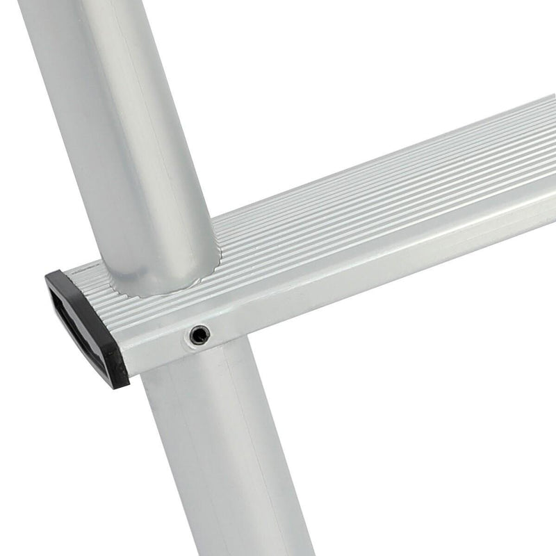 DURAFORCE 113" Universal Exterior Rear RV Ladder Silver Aluminium Assembly #139.21 LA-401