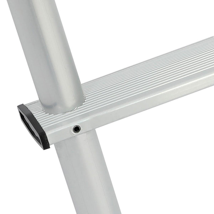 DURAFORCE 113" Universal Exterior Rear RV Ladder Silver Aluminium Assembly #139.21 LA-401