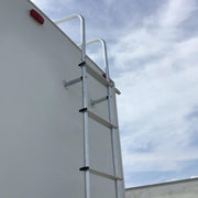 DURAFORCE 113" Universal Exterior Rear RV Ladder Silver Aluminium Assembly #139.21 LA-401