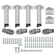 DURAFORCE 113" Universal Exterior Rear RV Ladder Silver Aluminium Assembly #139.21 LA-401