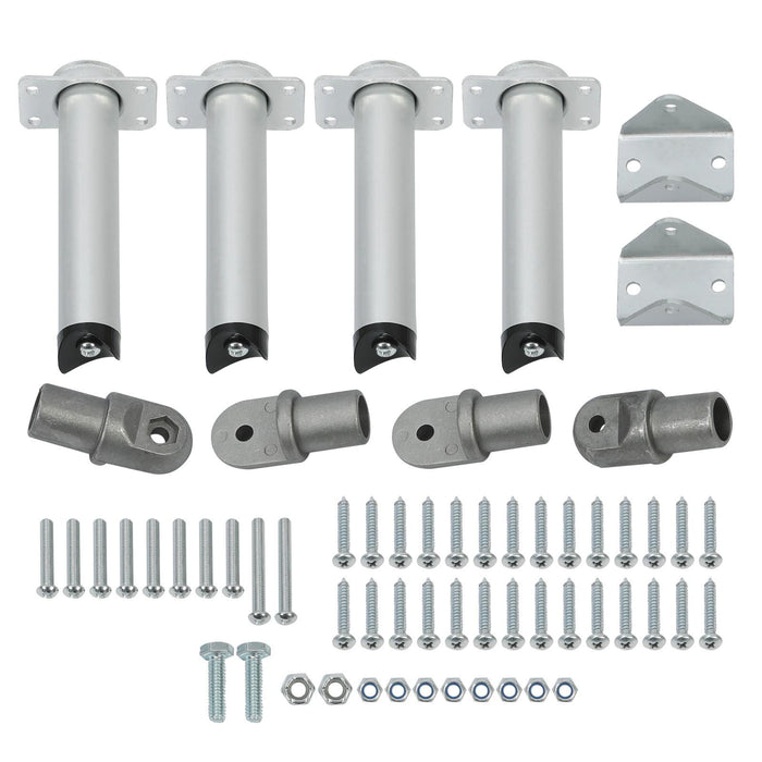 DURAFORCE 113" Universal Exterior Rear RV Ladder Silver Aluminium Assembly #139.21 LA-401