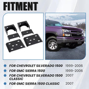 DURAFORCE 6" Lowering Drop Suspension Flip Kit No C-Notch For 99-06 Chevy Silverado 1500
