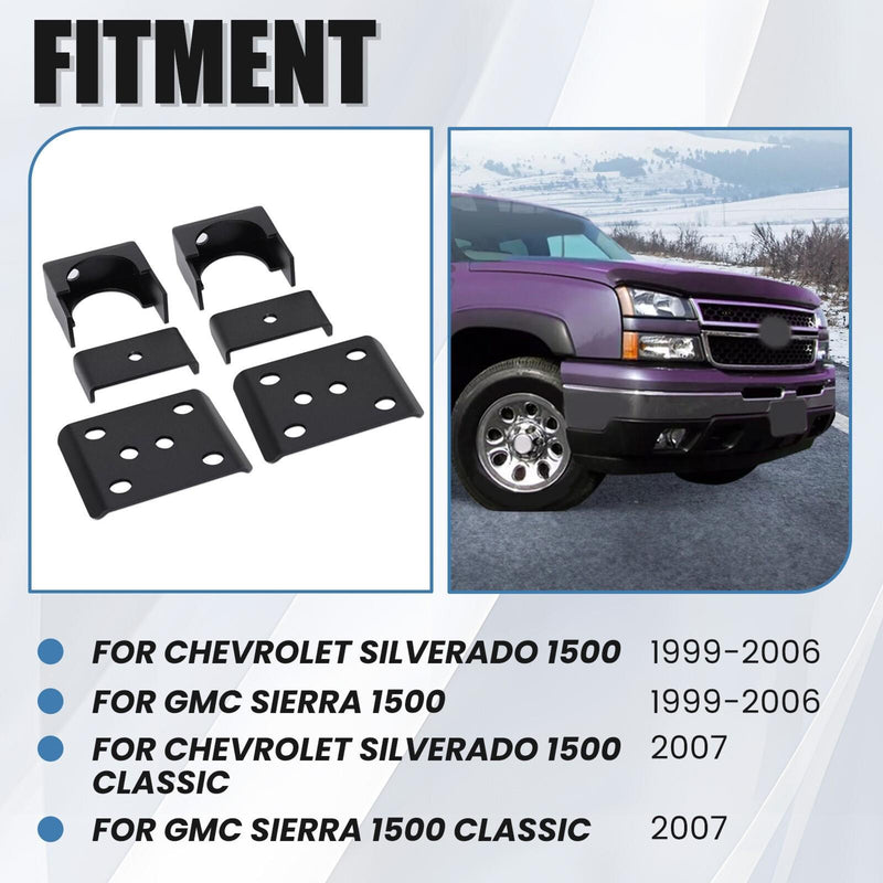 DURAFORCE 6" Lowering Drop Suspension Flip Kit No C-Notch For 99-06 Chevy Silverado 1500