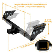 DURAFORCE 8000LBS Adjustable Trailer Hitch For Chevrolet Chrysler Dodge Ford Isuzu Jeep