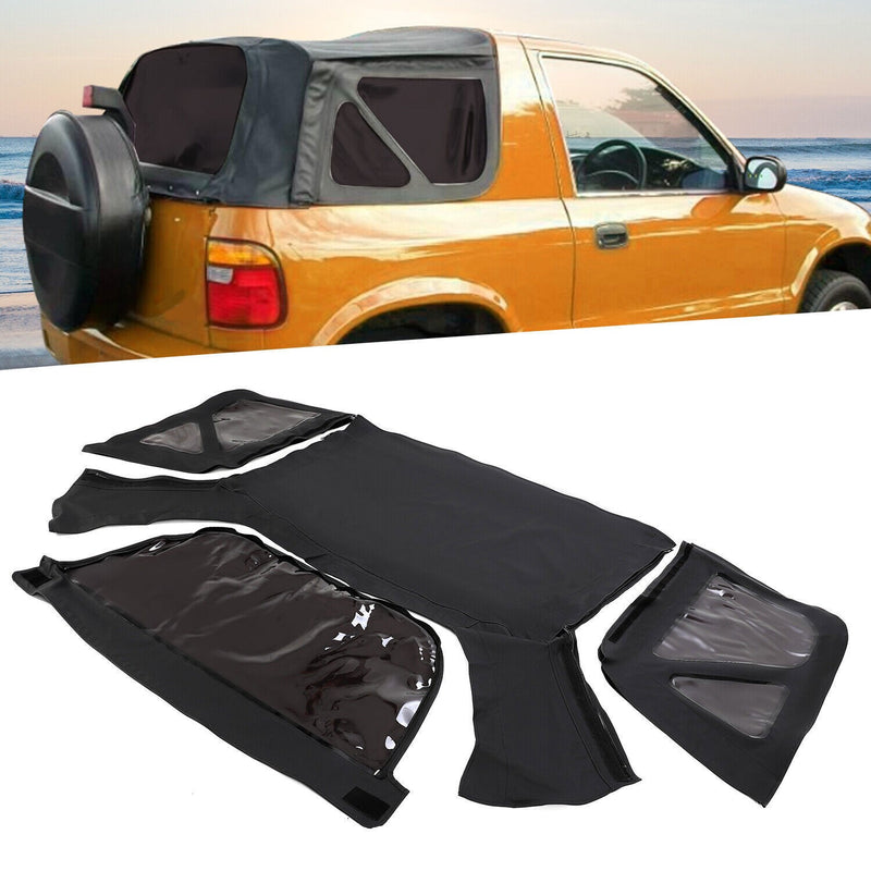 DURAFORCE For Kia Sportage 1996-02 Replacement Convertible Soft Top & Plastic Window Black