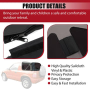 DURAFORCE For Kia Sportage 1996-02 Replacement Convertible Soft Top & Plastic Window Black