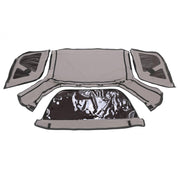 DURAFORCE For Kia Sportage 1996-02 Replacement Convertible Soft Top & Plastic Window Black