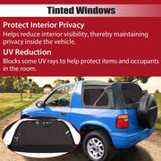 DURAFORCE For Kia Sportage 1996-02 Replacement Convertible Soft Top & Plastic Window Black