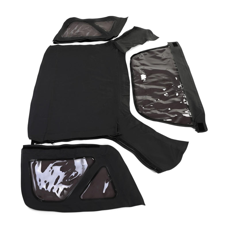DURAFORCE For Kia Sportage 1996-02 Replacement Convertible Soft Top & Plastic Window Black