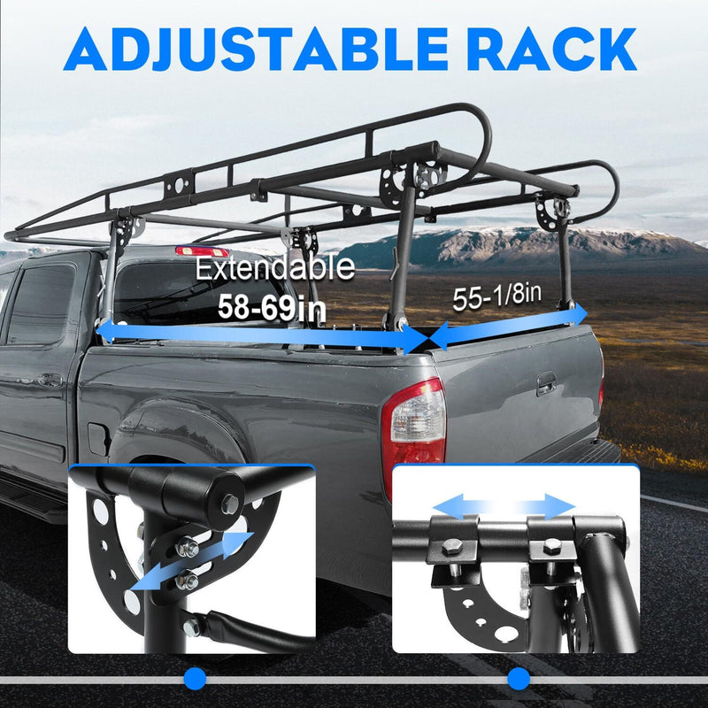 DURAFORCE Universal Full Size Pick Up Truck Trunk Bed Ladder Rack Lumber Utility Kayak
