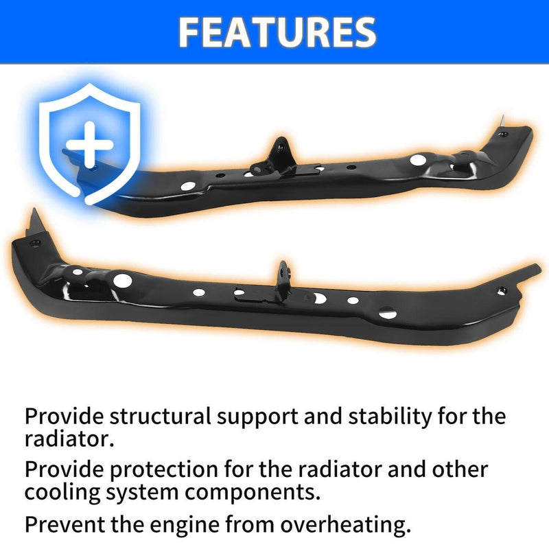 DURAFORCE Pair Upper Radiator Core Support Bracket Assembly For Nissan Altima Maxima 13-23
