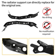 DURAFORCE Pair Upper Radiator Core Support Bracket Assembly For Nissan Altima Maxima 13-23