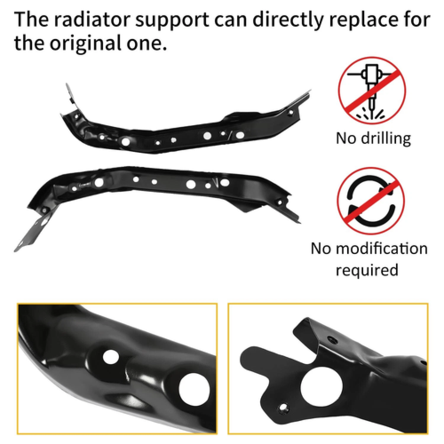 DURAFORCE Pair Upper Radiator Core Support Bracket Assembly For Nissan Altima Maxima 13-23