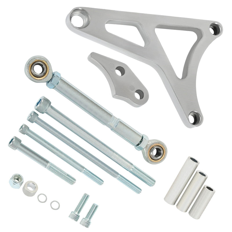 DURAFORCE Alternator Bracket + Tension Rod Billet Aluminum Polished For Ford 289 302 68-93