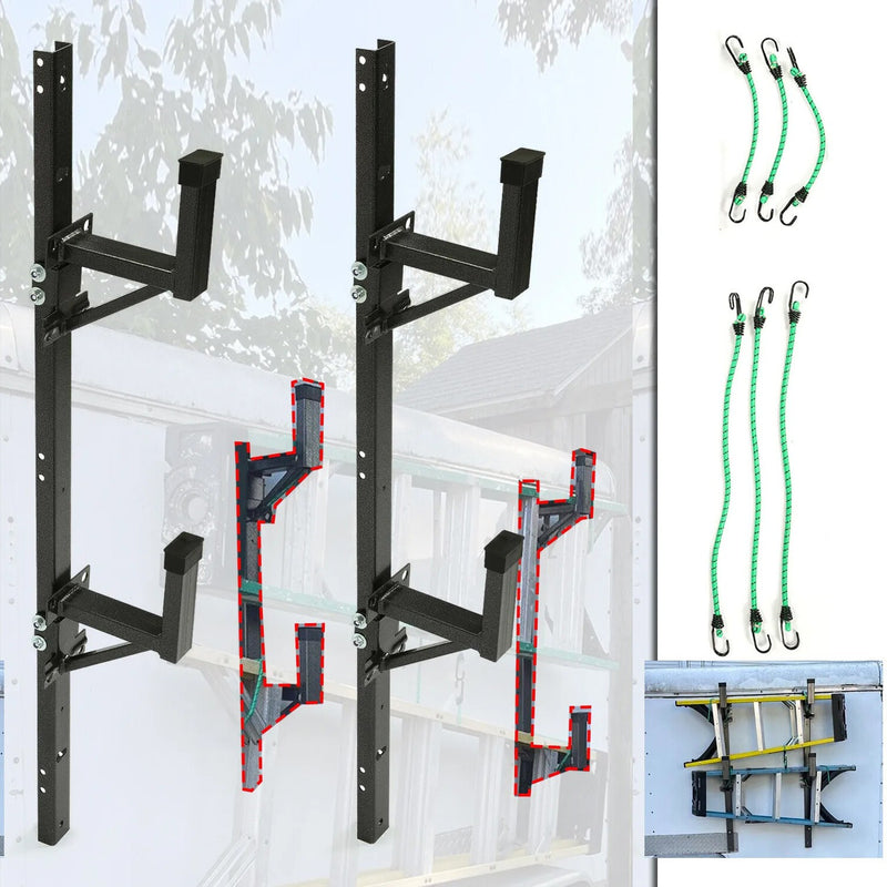 DURAFORCE Adjustable Trailer Side Ladder Rack Exterior Wall Mount For Enclosed Trailers