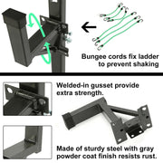DURAFORCE Adjustable Trailer Side Ladder Rack Exterior Wall Mount For Enclosed Trailers