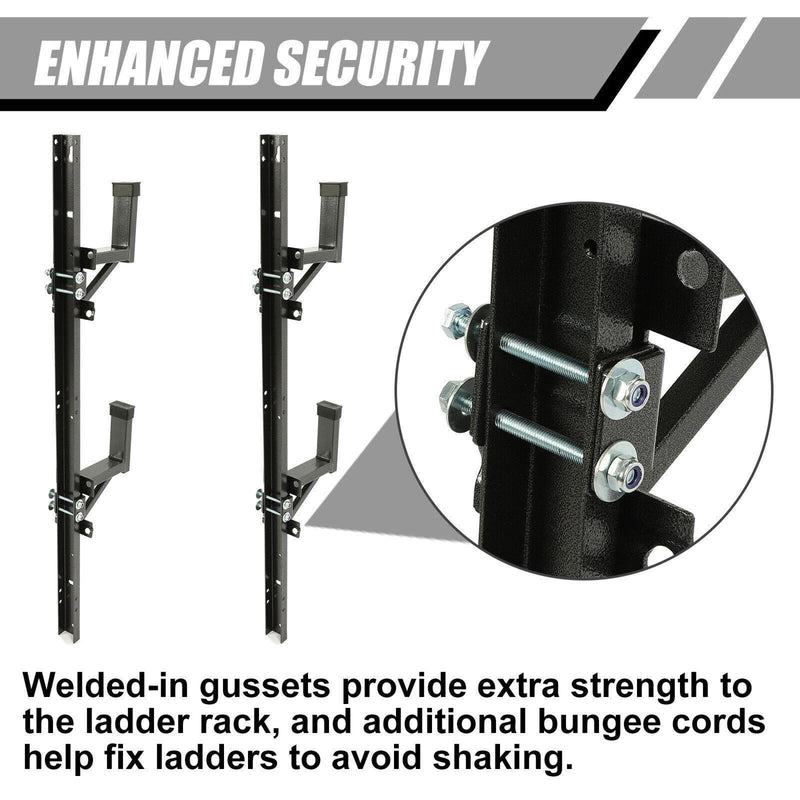 DURAFORCE Adjustable Trailer Side Ladder Rack Exterior Wall Mount For Enclosed Trailers
